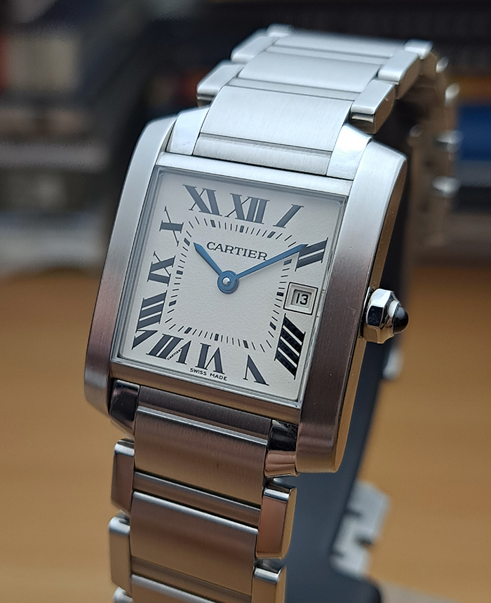 Ladies' Cartier Tank Francaise Midsize Quartz Wristwatch Ref. W51011Q3